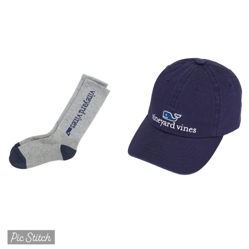Vineyard Vines Boys Socks & Navy Baseball Hat Set – NWT